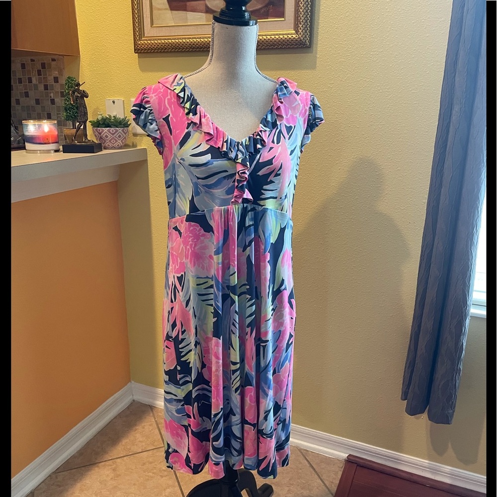GUC Lilly Pulitzer XL Clare Silk Jersey Dress